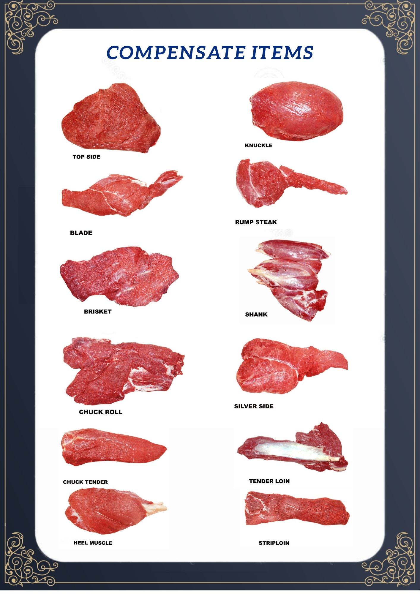 لحم جاموس مجمد حلال – أجزاء كاملة من الجسم VL 93 / 95 / 98 – لحم أحمر مع دهون – فئات الجودة الممتازة للتصدير ad photo